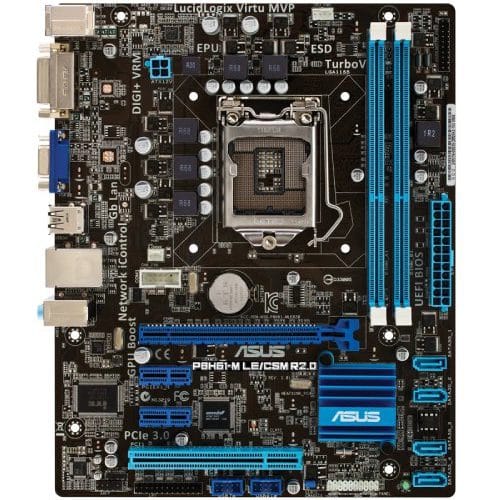 114061343 مادربرد ایسوس مدل Asus P8H61-M LE DDR3 (استوک) - Image 1
