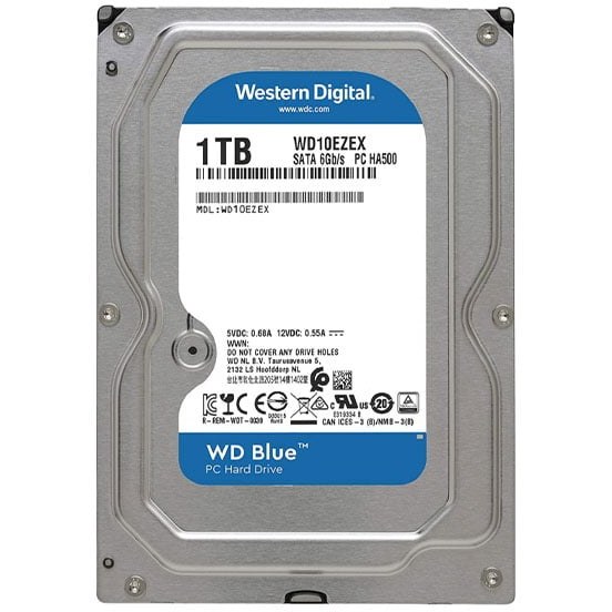 1TB هارد 1 ترابایت وسترن دیجیتال مدل HDD WD Blue 1TB WD10EZEX (استوک.100درصد) - Image 1
