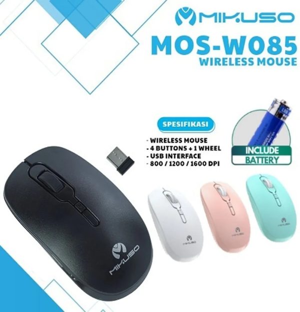 موس بی سیم میکاسو مدل Mikuso MOS-W085 (آکبند) - Image 3
