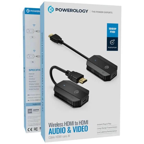 دانگل انتقال تصویر بی سیم HDMI پاورولوژی Powerology Wireless Hdmi to Hdmi PHDMRABK (آکبند.جعبه باز) - Image 2